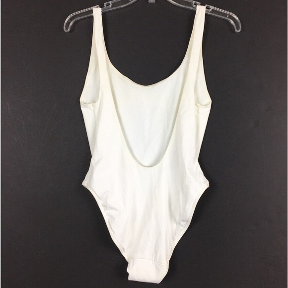 New VICTORIA'S SECRET Low Back Swimsuit Women's Size 10 White Bridal Sexy - Picture 3 of 10